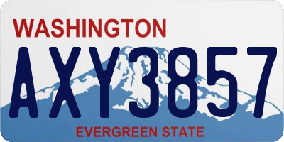 WA license plate AXY3857