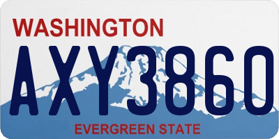 WA license plate AXY3860