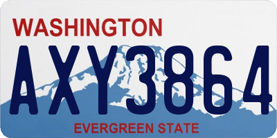 WA license plate AXY3864