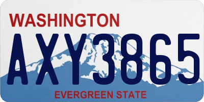 WA license plate AXY3865