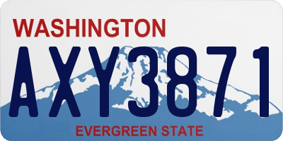 WA license plate AXY3871
