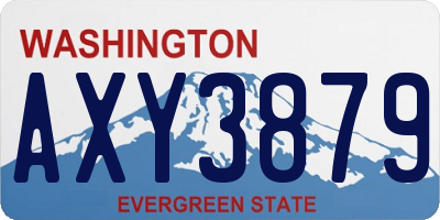 WA license plate AXY3879
