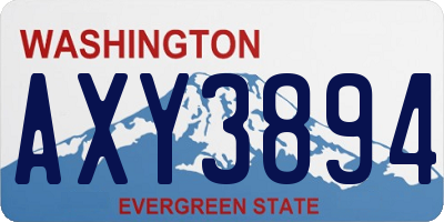 WA license plate AXY3894