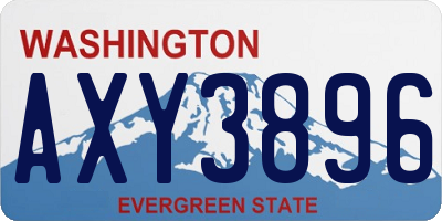 WA license plate AXY3896