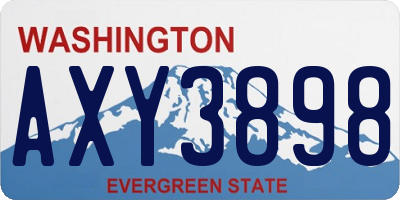 WA license plate AXY3898