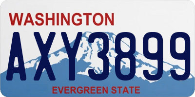 WA license plate AXY3899
