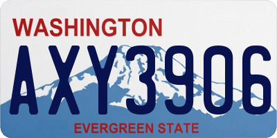 WA license plate AXY3906