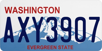 WA license plate AXY3907
