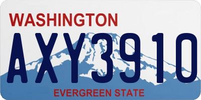 WA license plate AXY3910