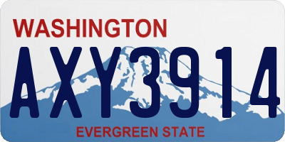 WA license plate AXY3914
