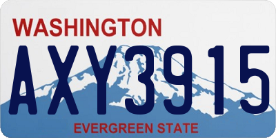 WA license plate AXY3915