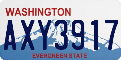 WA license plate AXY3917