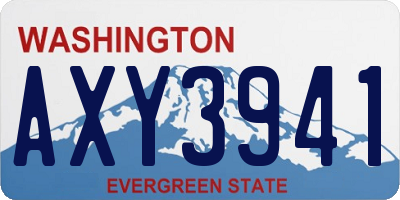 WA license plate AXY3941