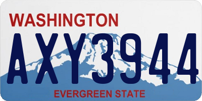 WA license plate AXY3944