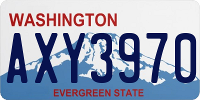 WA license plate AXY3970