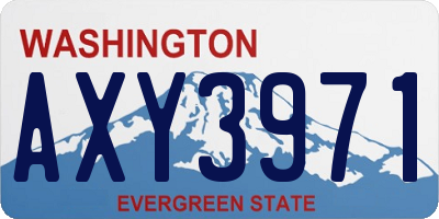 WA license plate AXY3971