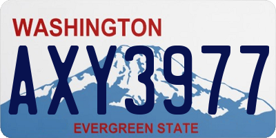 WA license plate AXY3977