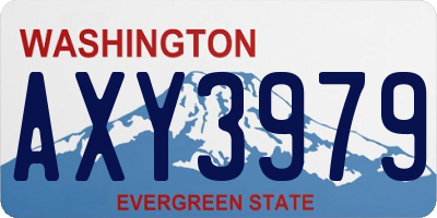 WA license plate AXY3979
