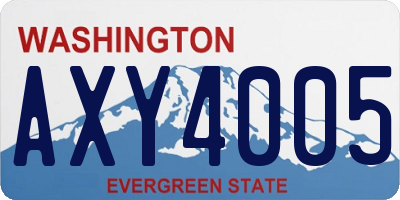 WA license plate AXY4005