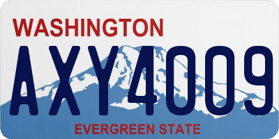 WA license plate AXY4009