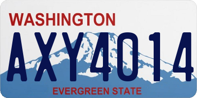 WA license plate AXY4014