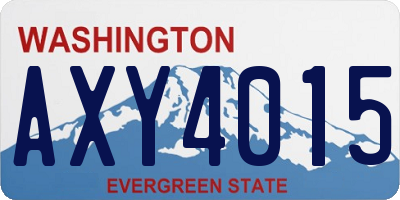 WA license plate AXY4015