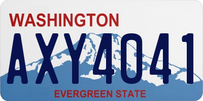 WA license plate AXY4041