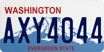 WA license plate AXY4044