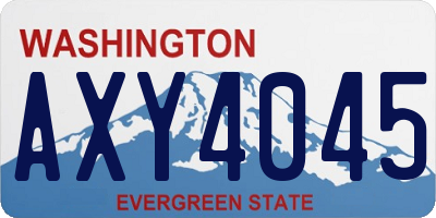 WA license plate AXY4045