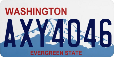 WA license plate AXY4046