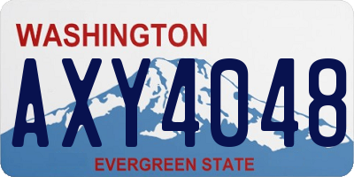 WA license plate AXY4048