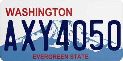 WA license plate AXY4050
