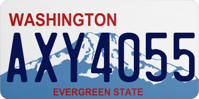 WA license plate AXY4055