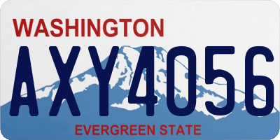 WA license plate AXY4056