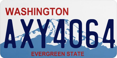 WA license plate AXY4064