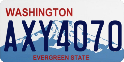 WA license plate AXY4070
