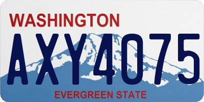 WA license plate AXY4075