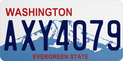 WA license plate AXY4079