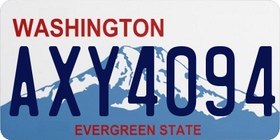 WA license plate AXY4094