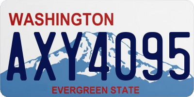 WA license plate AXY4095