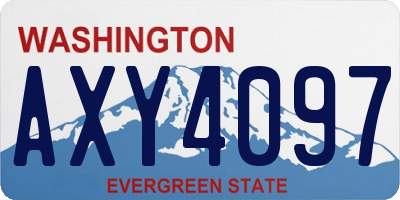 WA license plate AXY4097