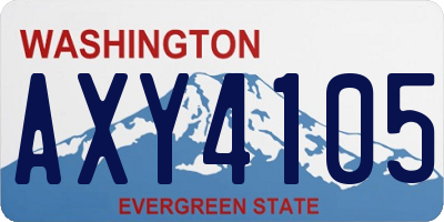 WA license plate AXY4105