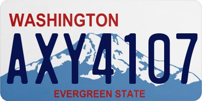 WA license plate AXY4107