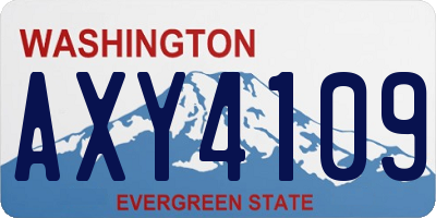 WA license plate AXY4109
