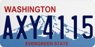 WA license plate AXY4115