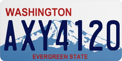 WA license plate AXY4120