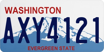 WA license plate AXY4121