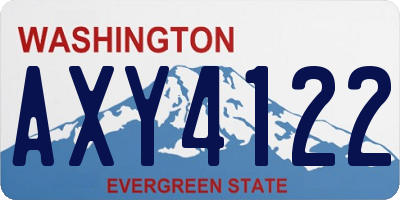 WA license plate AXY4122