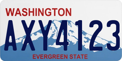 WA license plate AXY4123