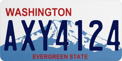 WA license plate AXY4124